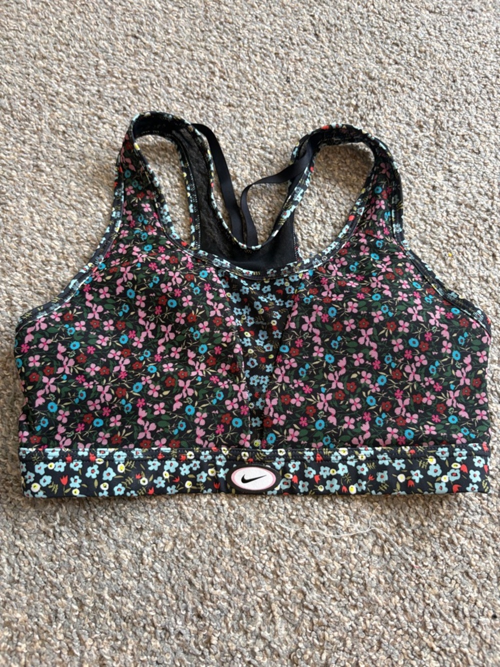Nike floral sports bra